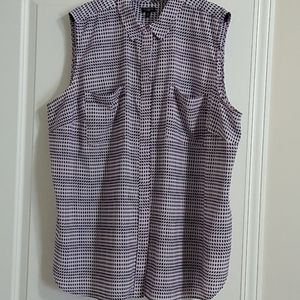 Talbot's printed sleeveless blouse.